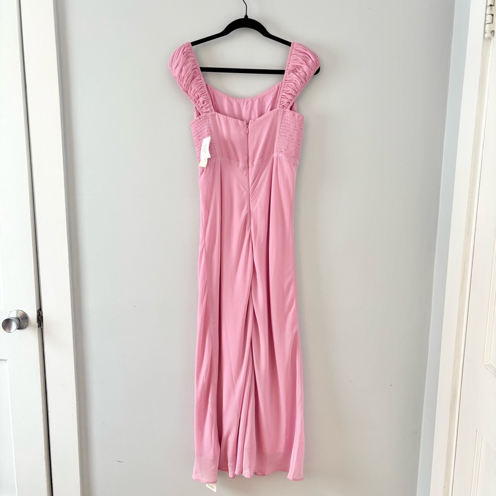 Abercrombie & Fitch NWT Cap Sleeve Midi Dress Lined Sweetheart Neckline Pink - Picture 5 of 7